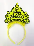 Happy Birthday Yazılı Neon Renk Taç 12 Adet (4745)-3