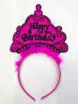 Happy Birthday Yazılı Neon Renk Taç 12 Adet (4745)-4