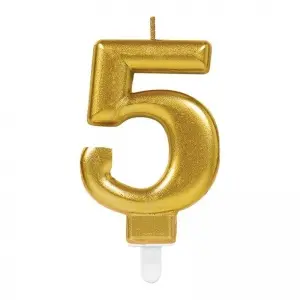 5 Rakam Mum Gold Renk (4745)