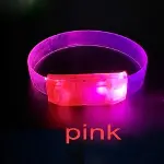 3 Modlu Pilli LED Işıklı Esnek Parti Bilekliği Pembe (4745)-3
