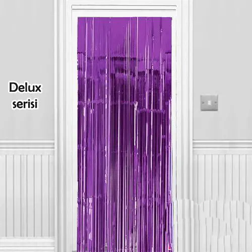 Işıltılı Duvar ve Kapı Perdesi Mor Renk 90x200 cm (4745)