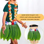 Tropikal Esintili Hawaii Yapraklı Parti Eteği Çocuk Boy (4745)-4