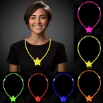 Glow Stick Yıldız Kolye - Glow Kolye - Glow Stick Partisi Yıldız Kolye 6 Adet (4745)-1