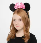 Pembe Fiyonklu Minnie Mouse Tacı Mini Kulak (4745)-3