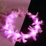 Led Işıklı Rengarenk Yanan 3 Fonksiyonlu Otrişli Parti Tacı Pembe Renk 12x12 cm (4745)-3