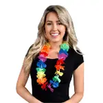 Rengarenk Hawaii Boyun Çelengi Havai Partisi Kolyesi 1 Adet (4745)-5