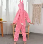 Çocuk Tavşan Kostümü Pembe Renk 4-5 Yaş 100 cm (4745)-3
