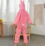 Çocuk Tavşan Kostümü Pembe Renk 6-7 Yaş 120 cm (4745)-3