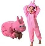Çocuk Tavşan Kostümü Pembe Renk 6-7 Yaş 120 cm (4745)-1