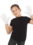 Beyaz Renk Çocuk Boy Likralı Pandomim Eldiveni (4745)-3