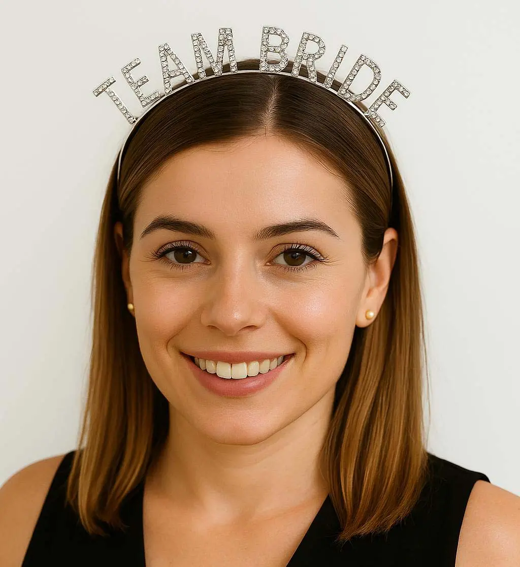 Gümüş Renk Team Bride Taç Plastik – Gelin ve Nedime Tacı (4745)