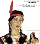 Tüylü Örgülü Hint Peruğu Kızılderili Peruğu (4745)-1