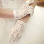Beyaz Renk Kısa Dantelli Eldiven (4745)-2