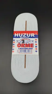 BEYAZ - 3CM PAÇA LASTİK YASSI GENİŞ 10MT. (4745)