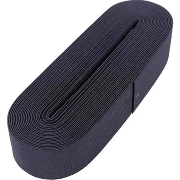 SİYAH - 4CM PAÇA LASTİK YASSI GENİŞ 10MT. (4745)