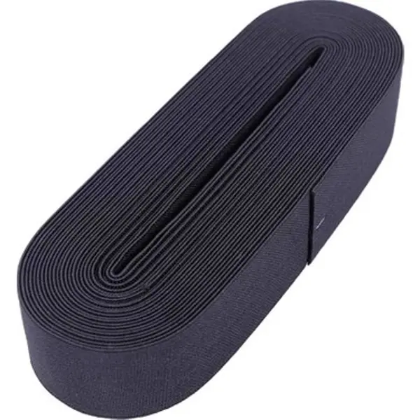 SİYAH - 4CM PAÇA LASTİK YASSI GENİŞ 10MT. (4745)