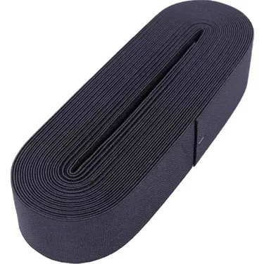 SİYAH - 4CM PAÇA LASTİK YASSI GENİŞ 10MT. (4745)