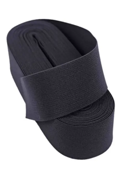 SİYAH - 3CM PAÇA LASTİK GENİŞ 10MT. (4745)
