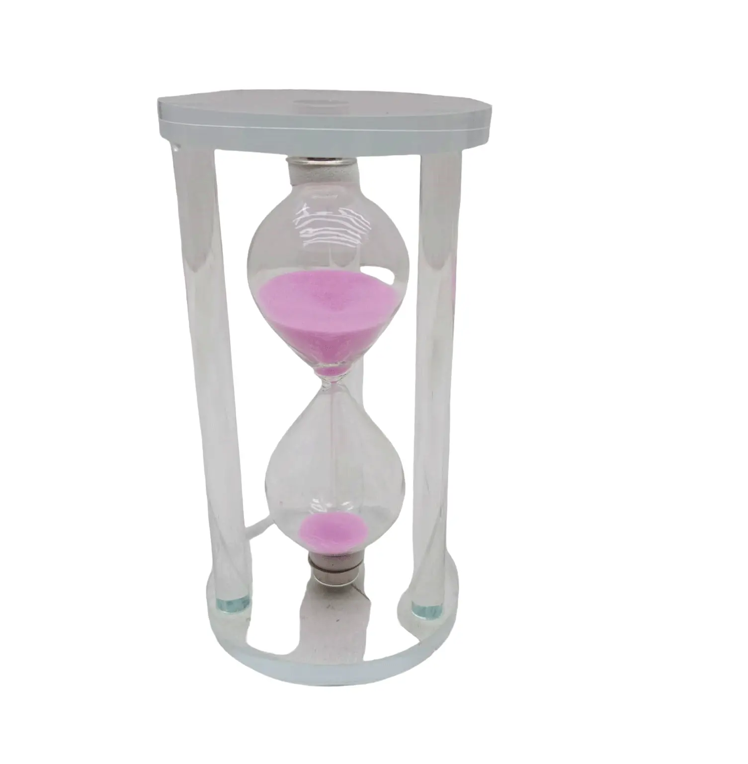 BÜYÜK CAM KUM SAATİ CAM STANDLI 15 DAKİKA - ÇAP: 7.7CM-YÜKSEKLİK: 14.7CM (4745)