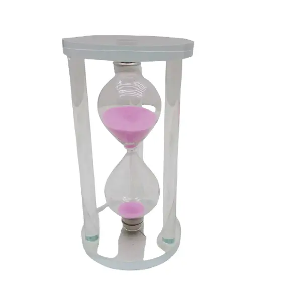 BÜYÜK CAM KUM SAATİ CAM STANDLI 15 DAKİKA - ÇAP: 7.7CM-YÜKSEKLİK: 14.7CM (4745)