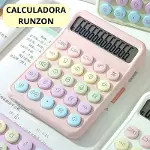 Runzon Renkli Hesap Makinesi Yuvarlak Uçlu 12 Hane Mavi RZ-822 (4745)-1