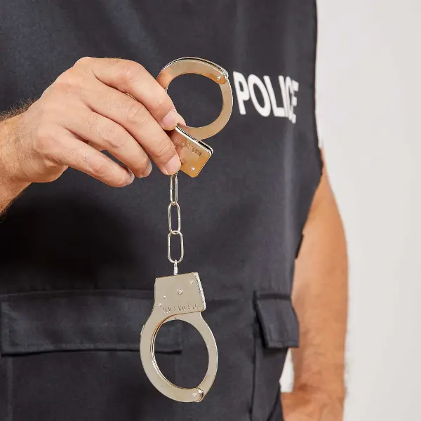 Metal Malzemeden İmal Anahtarlı Oyuncak Polis Kelepçesi (4745)