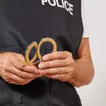 Metal Malzemeden İmal Anahtarlı Oyuncak Polis Kelepçesi (4745)-2