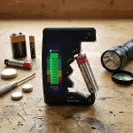Evrensel Dijital Pil Test Cihazı – AA, AAA, C, D, N, 9V ve Düğme Pil Uyumlu Mini Pil Kapasite &amp; Seviye Ölçer (4745)-2