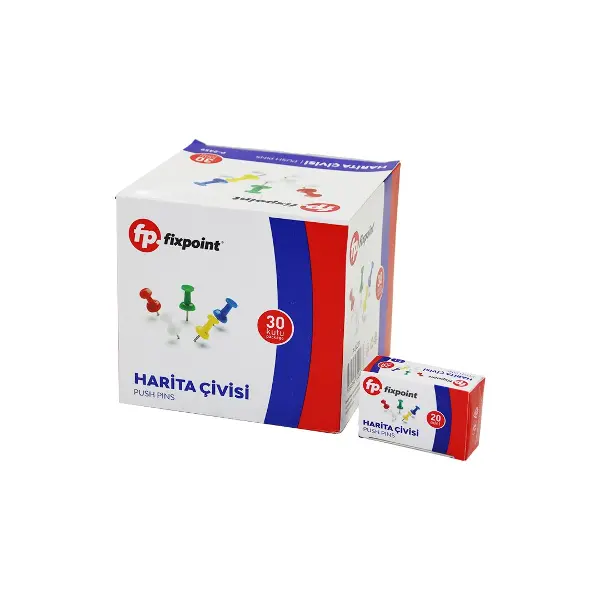 600 ADET HARİTA ÇİVİSİ RENKLİ = 20PCS X 30 (4745)