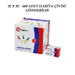 600 ADET HARİTA ÇİVİSİ RENKLİ = 20PCS X 30 (4745)-2