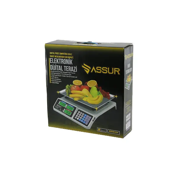 BÜYÜK DİJİTAL KARPUZ TERAZİ TARTI 40KG/2GR 7 FİYAT HAFIZASI FİŞ ŞARJLI ACS-809T (4745)