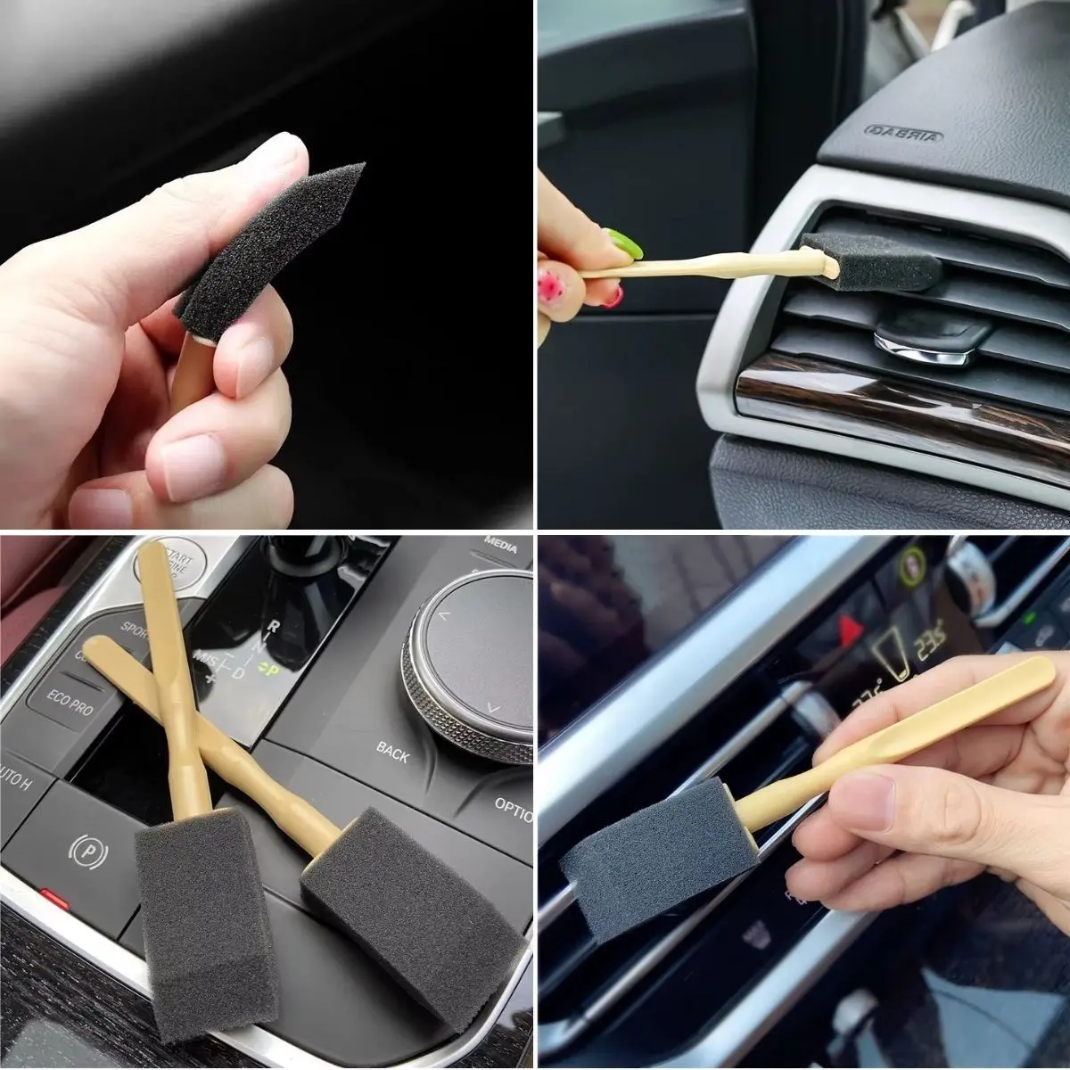 5&amp;apos;li Araba Havalandırma Temizleme Fırçaları Klima Çıkışları,Toz Alma&amp;amp;Otomobil İçi Detaylı Mini Temizlik Aparatları (4745)-4