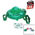UFO MODELİ RENKLİ MİKA KRİSTAL SULUK MATARA PİPETLİ - TAŞIMA ASKILI 550ML ( HERHANGİ BİR RENK  GÖNDERİLİR )  (4745)-2