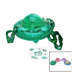 UFO MODELİ RENKLİ MİKA KRİSTAL SULUK MATARA PİPETLİ - TAŞIMA ASKILI 550ML ( HERHANGİ BİR RENK  GÖNDERİLİR )  (4745)-1