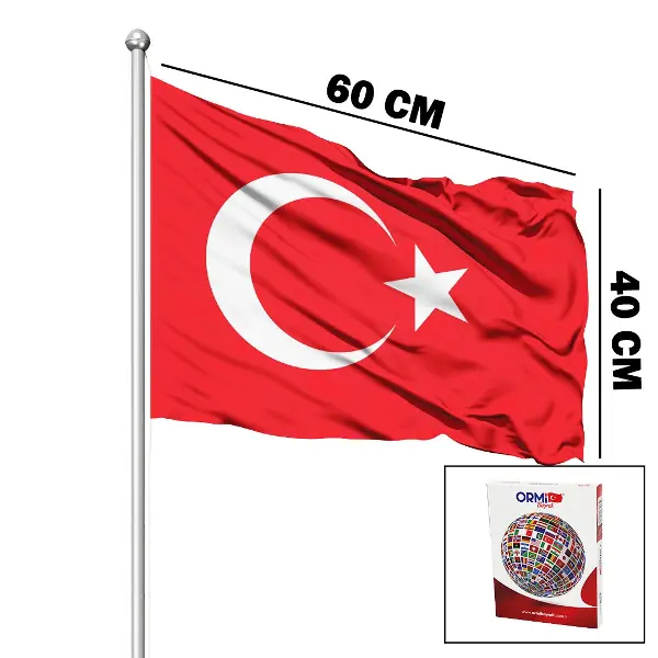 ALPAKA KUMAŞ TÜRK BAYRAK 40X60CM (4745)