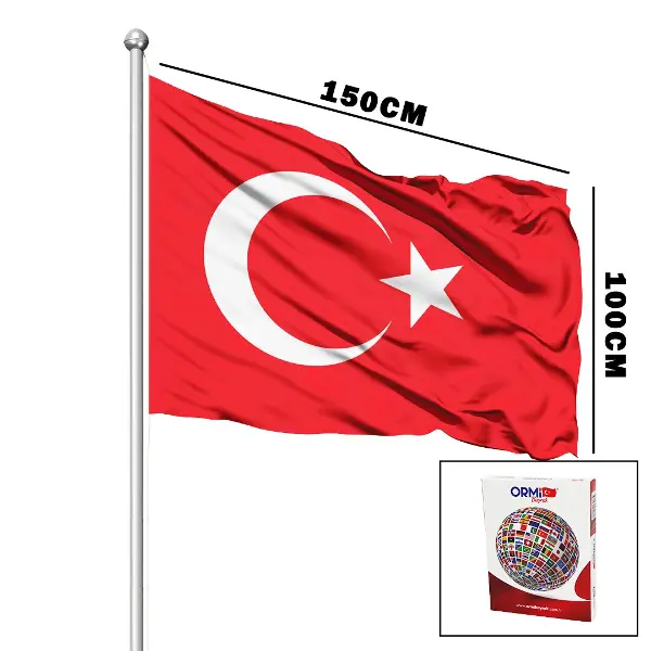 TÜRK BAYRAĞI ALPAKA KUMAŞ 100X150CM (4745)