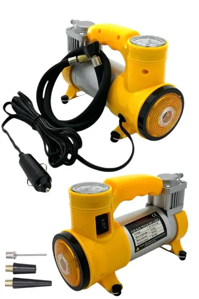 Elektrikli Araba Lastik Şişirme / 150 PSI - 12V / Taşınabilir Metal Hava Kompresörü (4745)