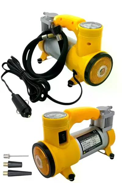 Elektrikli Araba Lastik Şişirme / 150 PSI - 12V / Taşınabilir Metal Hava Kompresörü (4745)
