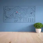 Yazılabilir Türkiye Haritası Manyetik Duvar Stickerı 110 x 56 cm (4745)-3