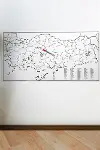 Yazılabilir Türkiye Haritası Manyetik Duvar Stickerı 110 x 56 cm (4745)-4