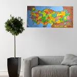Renkli Türkiye Haritası Manyetik Yapıştırıcı Gerektirmeyen Duvar Stickerı 118 CM * 56 CM (4745)-5
