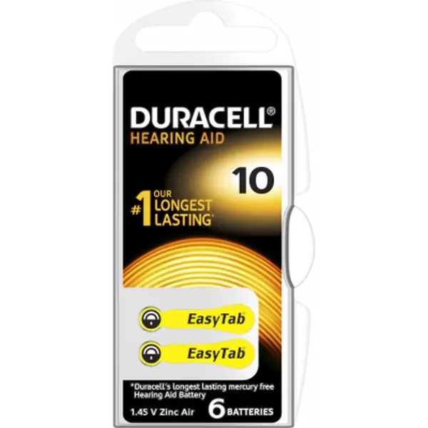 DURACELL 10 İŞİTME CİHAZI KULAK PİLİ 6 PİL 1 KUTU (4745)