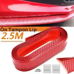 Kırmızı Renkli 2,5 Metre Araba Oto Ön Tampon Koruyucu Kauçuk Pratik Tampon Şerit Bant Döşeme Kiti (4745)-1