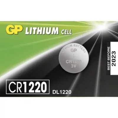 GP LITHIUM CELL CR-1220 DL-1220 PARA PİLİ 3V 5Lİ KART (4745)