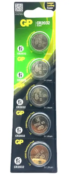 GP LITHIUM CR-2032-2CPU5 PARA PİLİ 3V 5Lİ KART (4745)