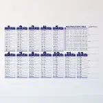 Statik Akıllı Kağıt Ingilizce Çarpım Tablosu 100x56 Cm(1 Adet Silgili Kalemli) (4745)-5