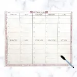 Şeffaf Kendiliğinden Yapışkanlı Kalemli Haftalık Planlayıcı 40cm-50cm (4745)-1