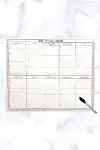 Şeffaf Kendiliğinden Yapışkanlı Kalemli Haftalık Planlayıcı 40cm-50cm (4745)-4