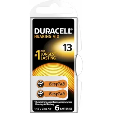 DURACELL 13 İŞİTME CİHAZI KULAK PİLİ 6 PARÇA  KUTU (4745)