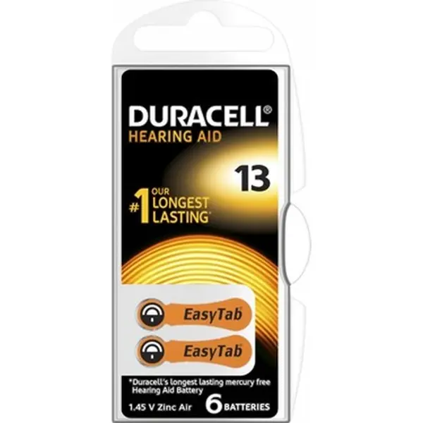 DURACELL 13 İŞİTME CİHAZI KULAK PİLİ 6 PARÇA  KUTU (4745)